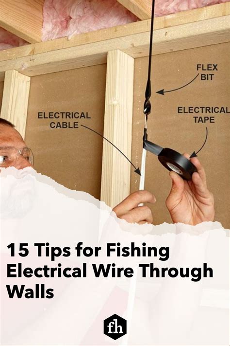 how to fish wire to a ceiling electrical box|how to fish wire horizontally.